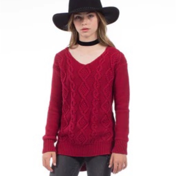 PPLA INDIGO SWEATER IN BURGUNDY size Small - Picture 5 of 7